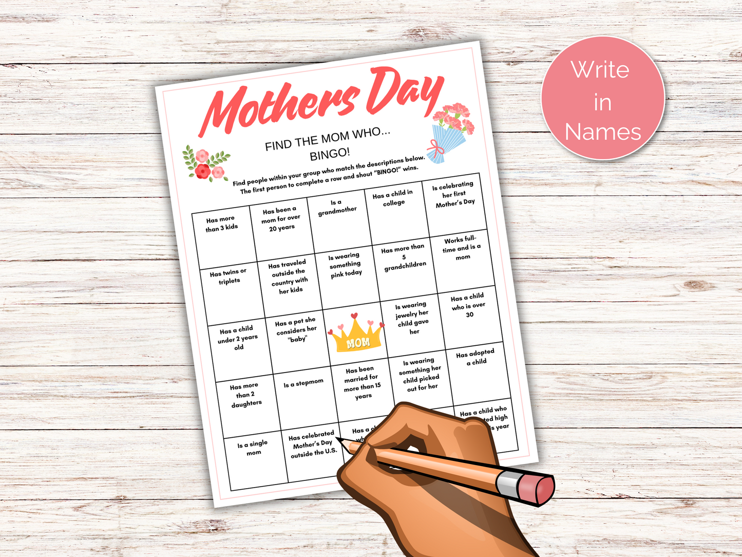 Mothers Day Find Someone Who