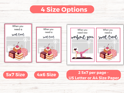 Mothers Day Gift Card Book Editable or Printable