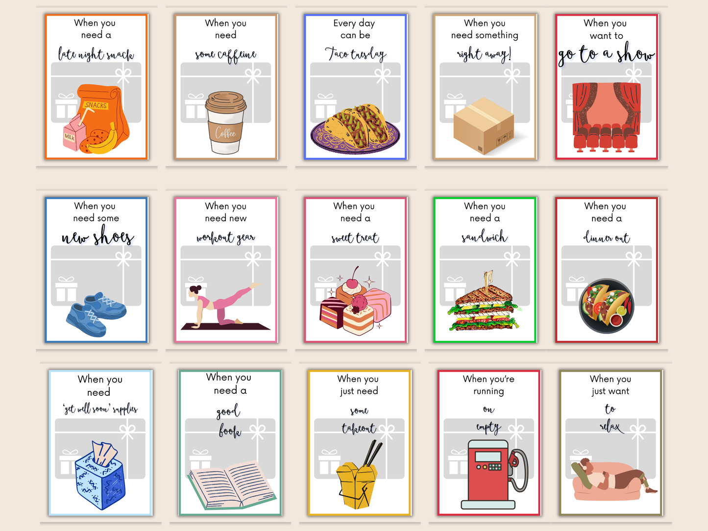 Mothers Day Gift Card Book Editable or Printable