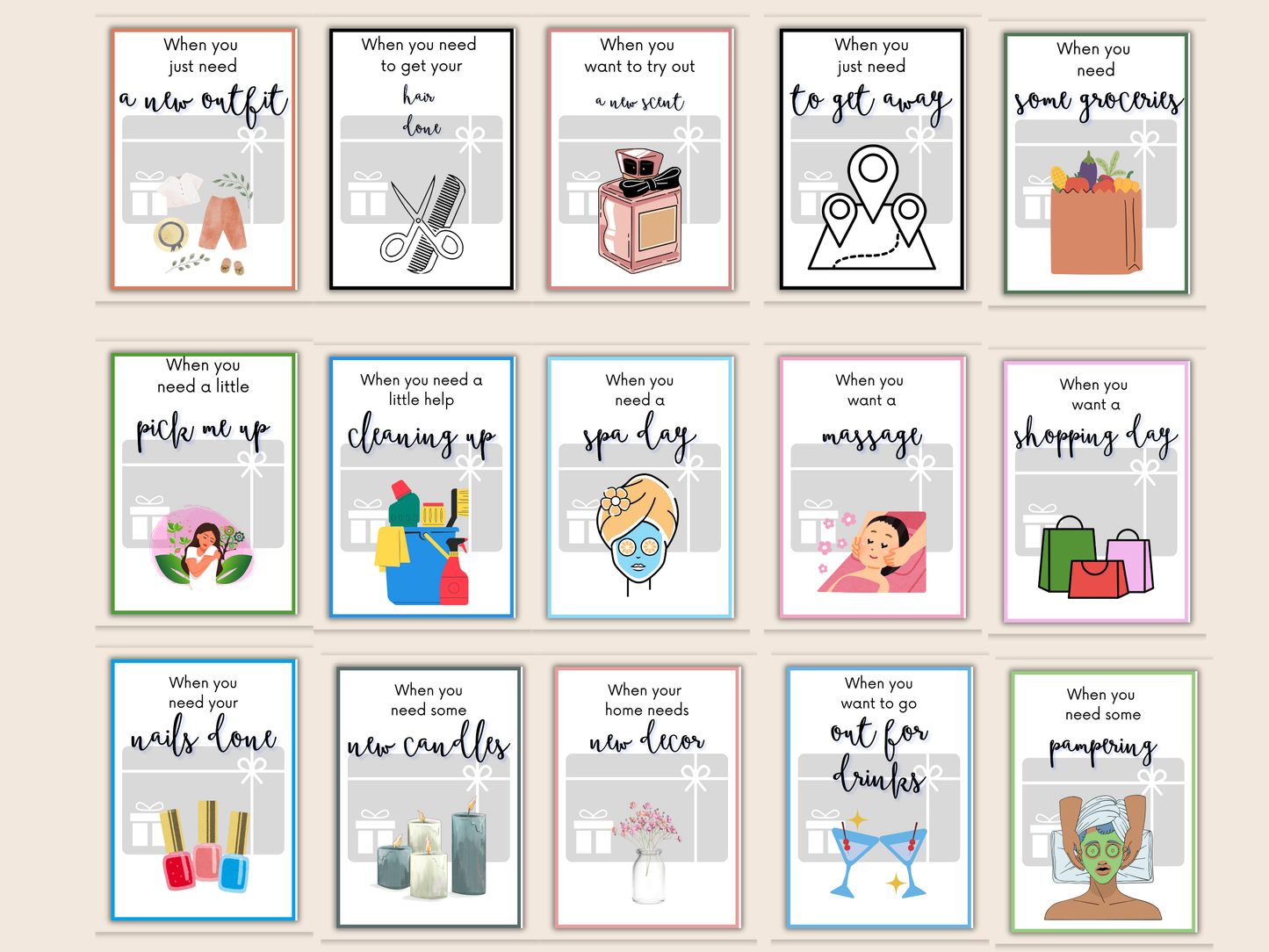 Mothers Day Gift Card Book Editable or Printable