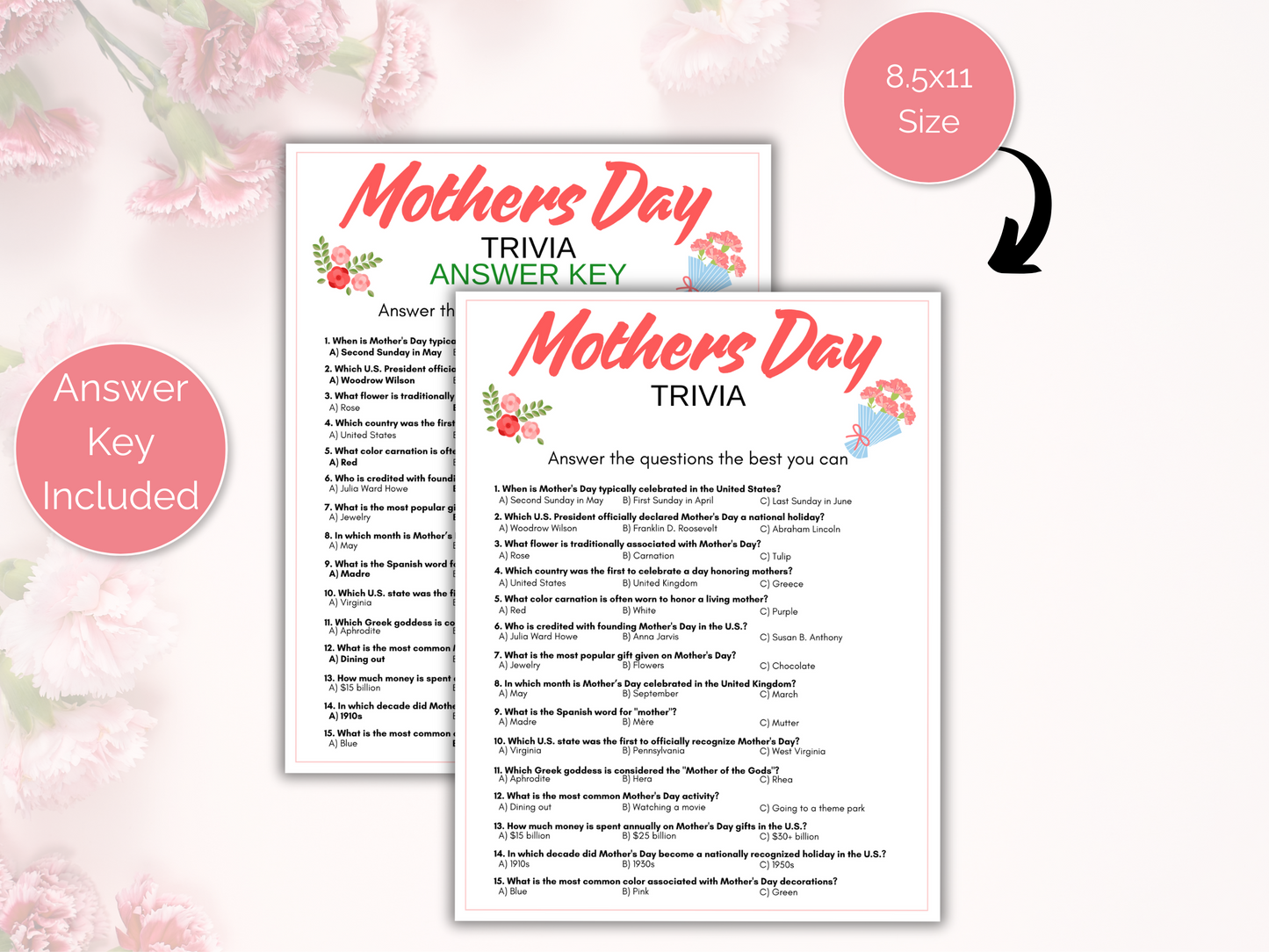 Mothers Day Trivia Game