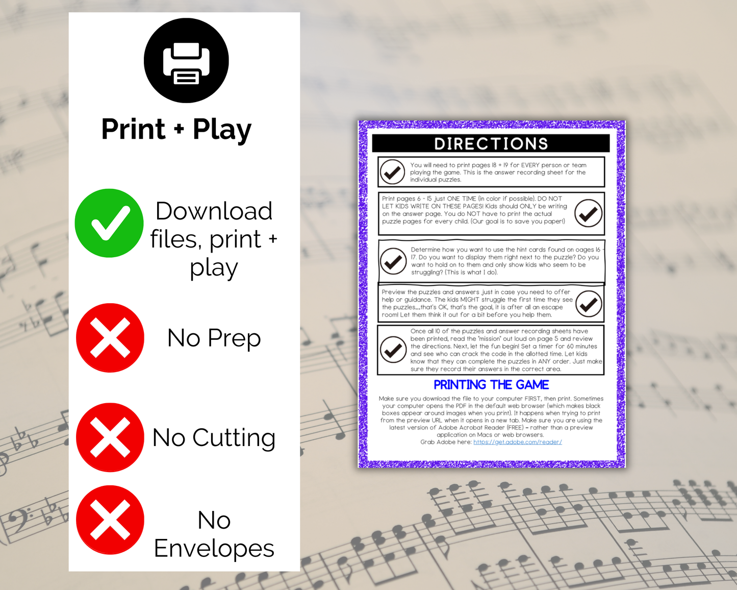 Music Escape Room for Kids