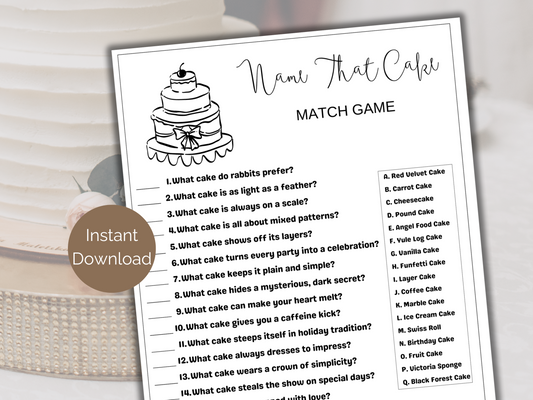 Cake Match Game