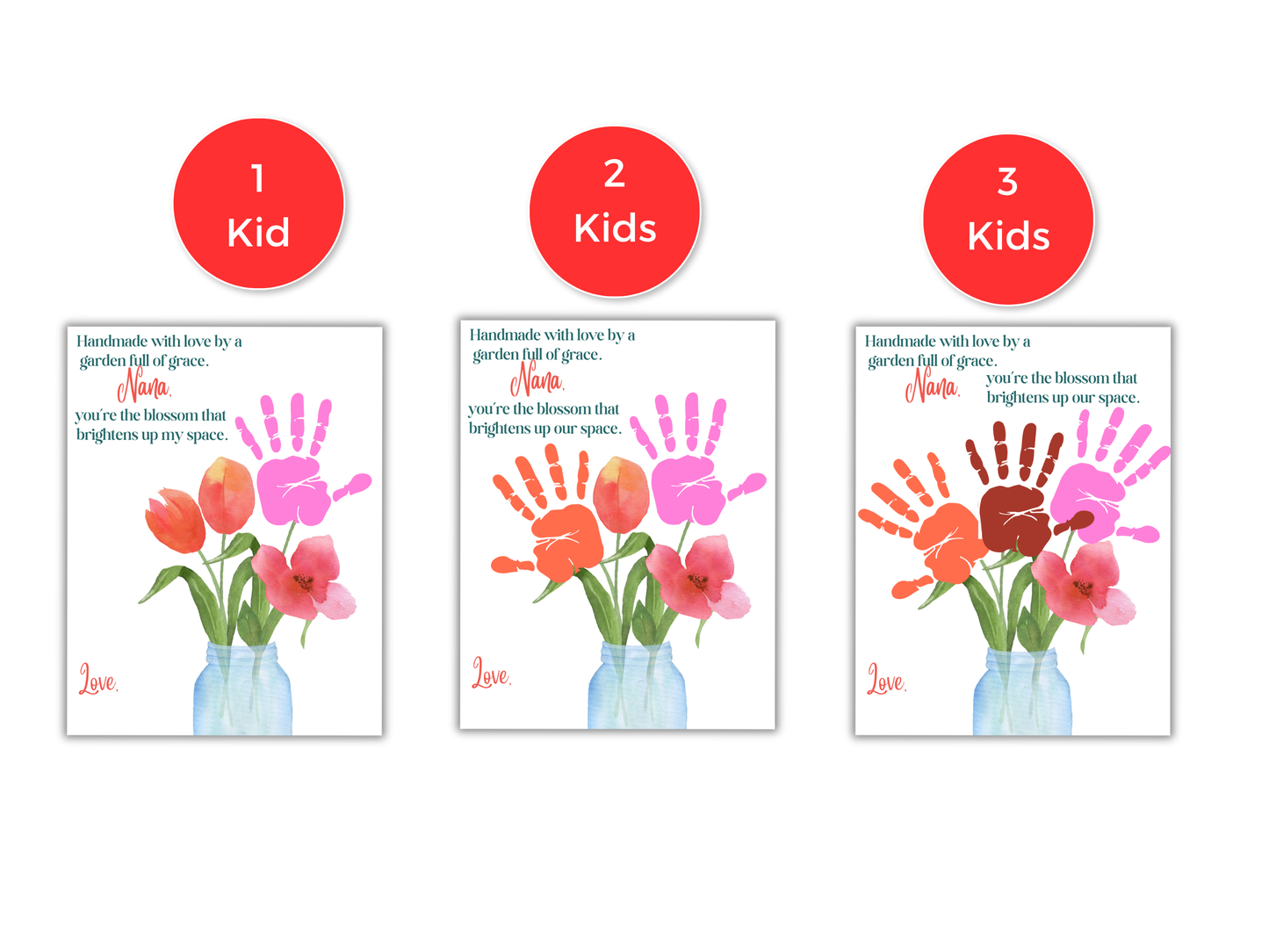 Nana Flower Handprint Art Poem