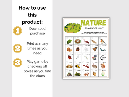 Nature Scavenger Hunt for kids