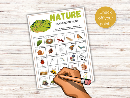 Nature Scavenger Hunt for kids