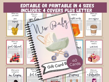 New Baby Gift Card Book Editable or Printable