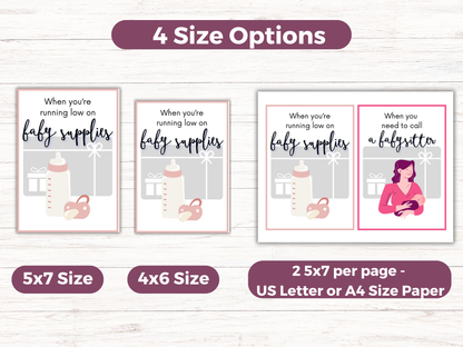 New Baby Gift Card Book Editable or Printable