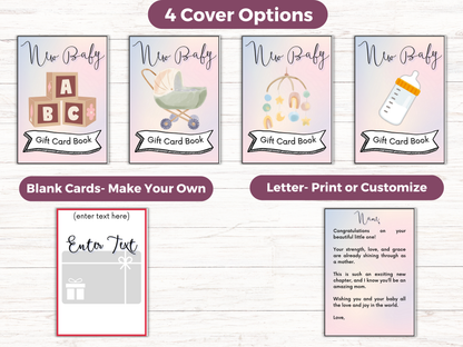 New Baby Gift Card Book Editable or Printable