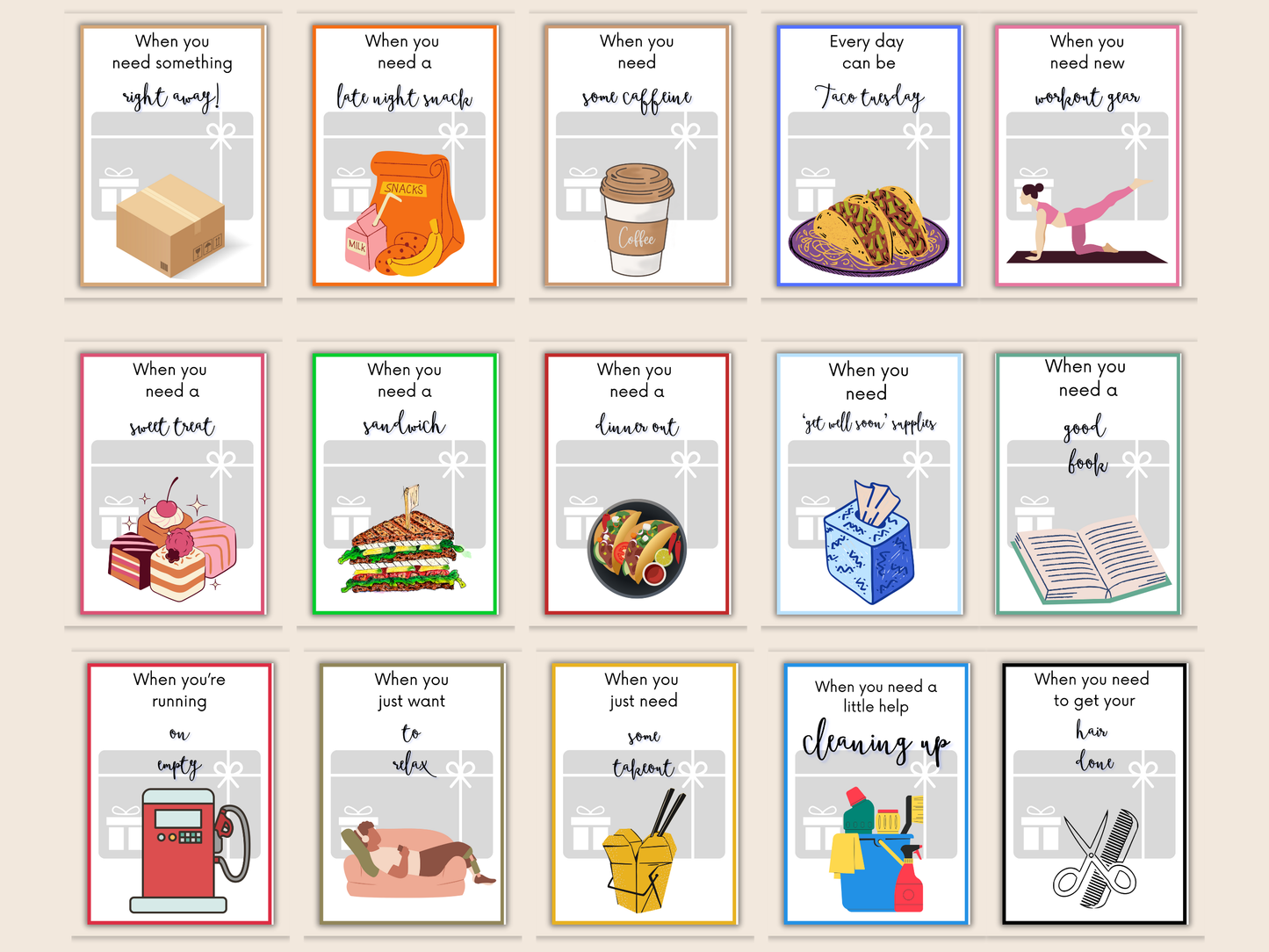 New Baby Gift Card Book Editable or Printable