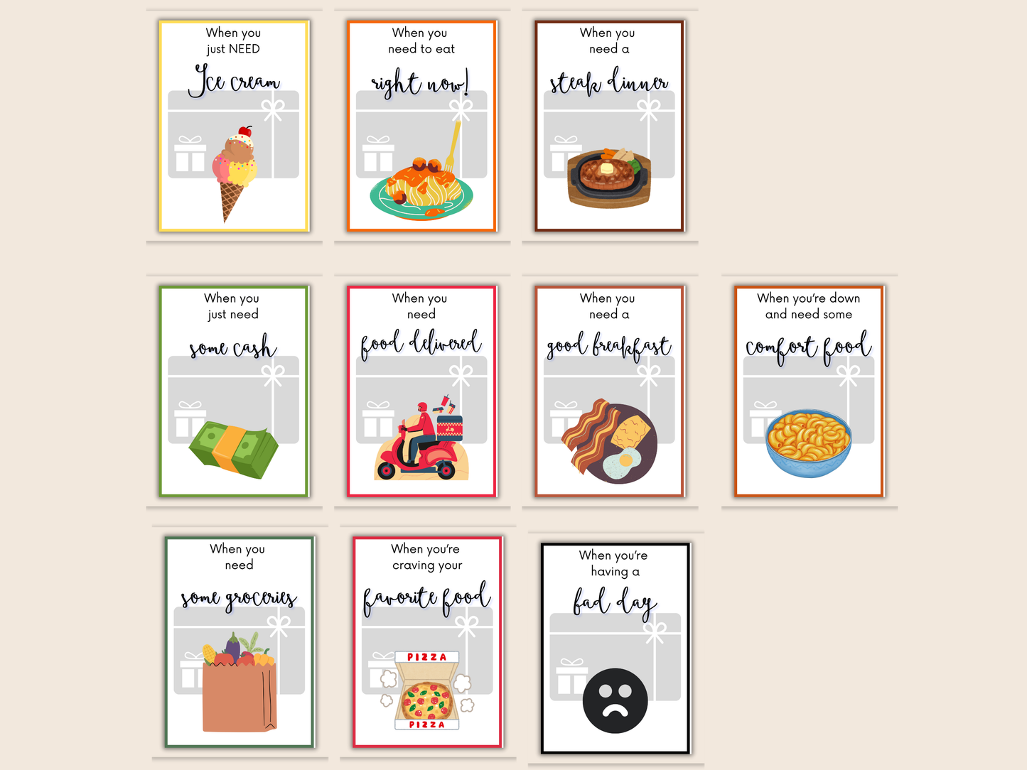 New Baby Gift Card Book Editable or Printable