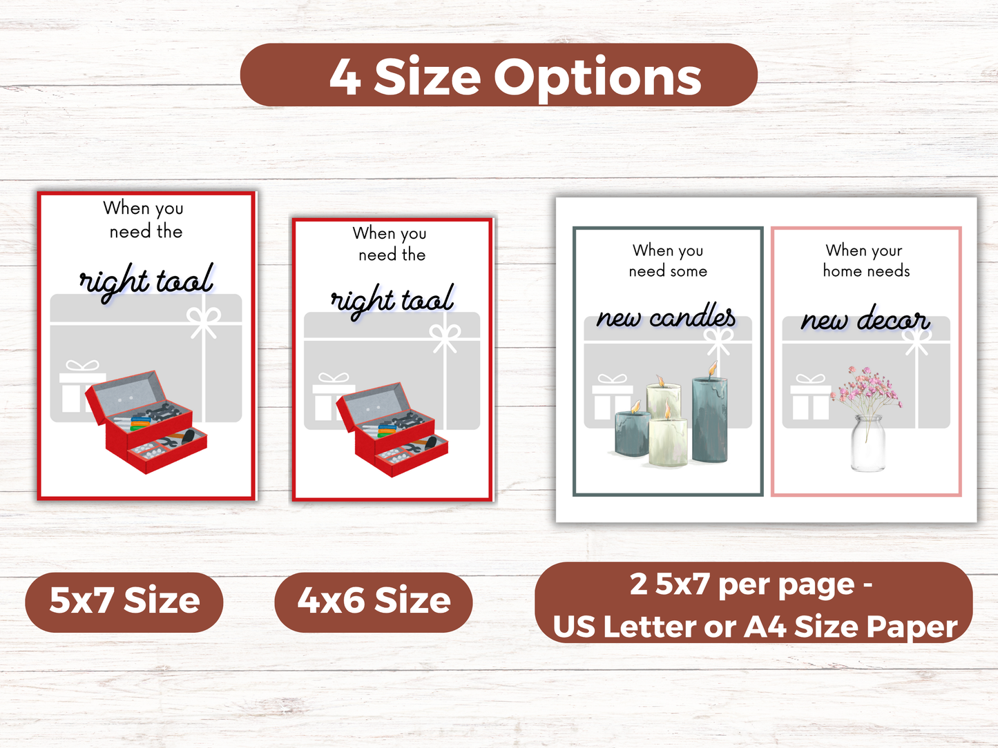 New Home Gift Card Book Editable or Printable