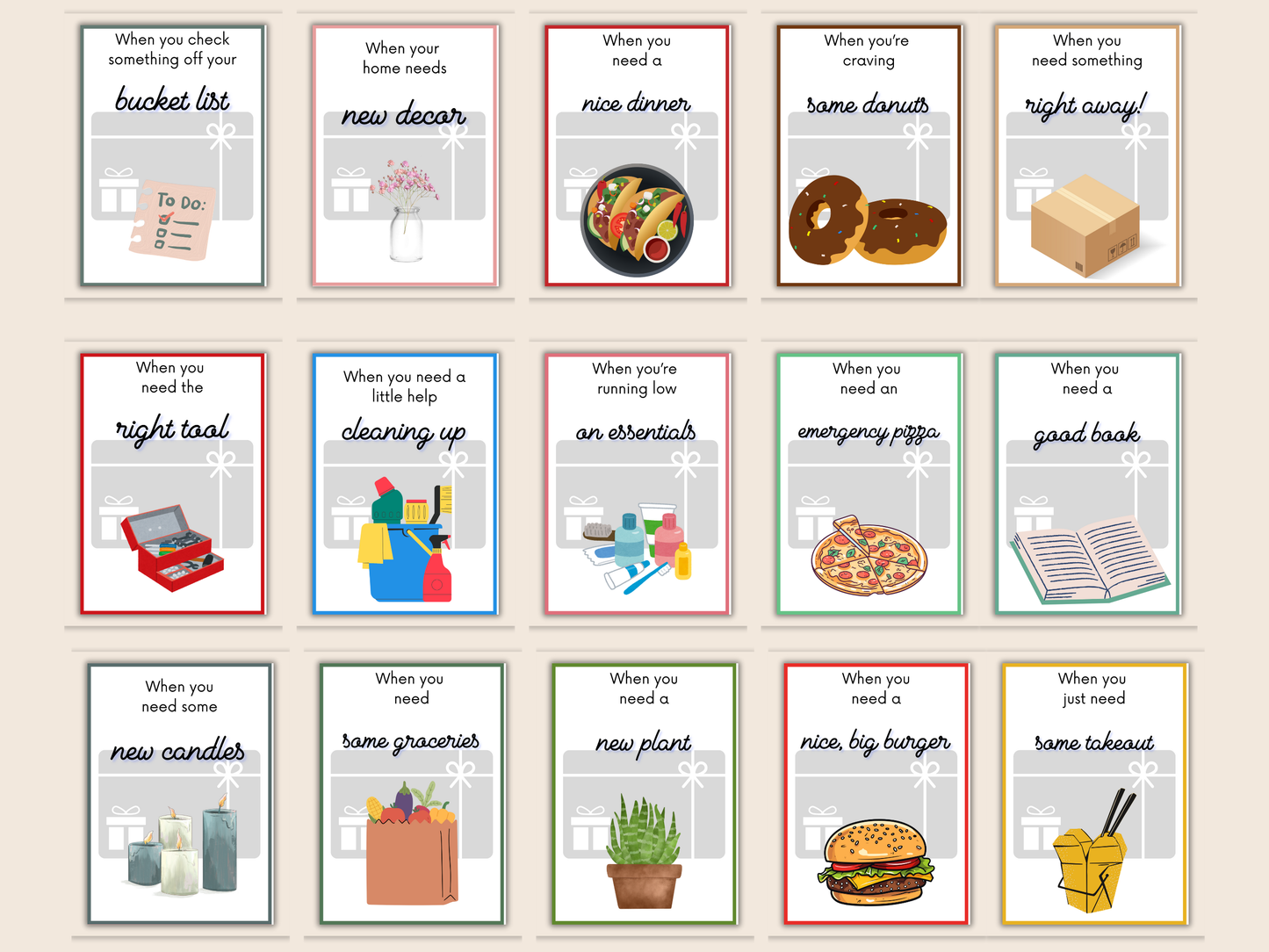 New Home Gift Card Book Editable or Printable