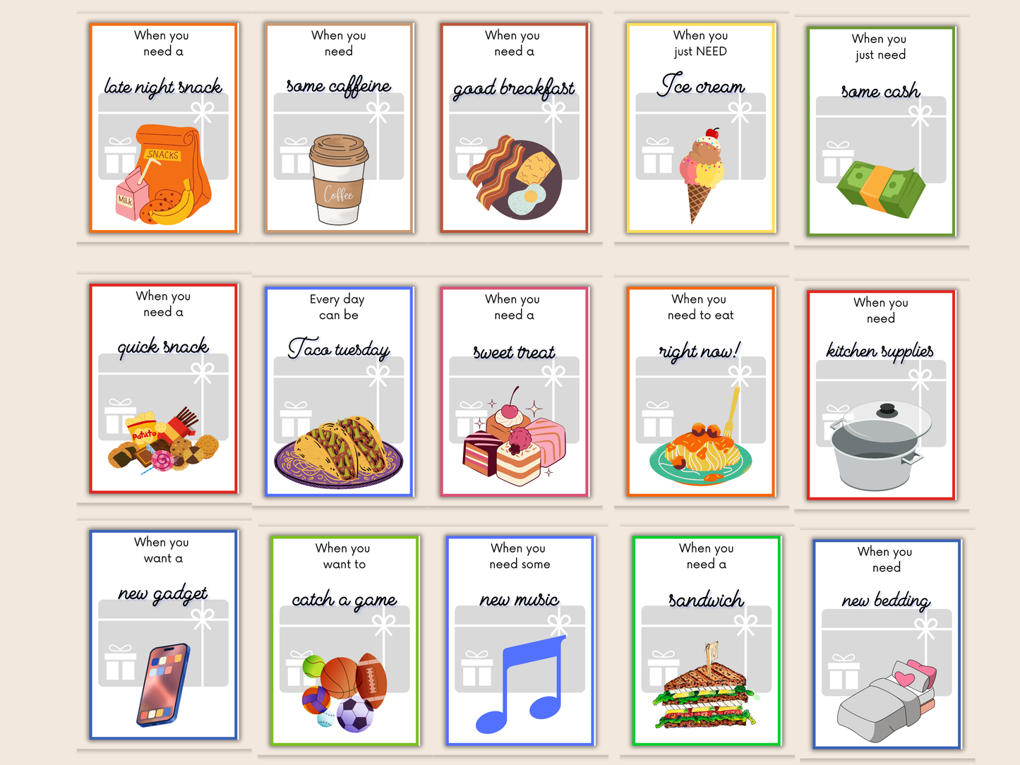 New Home Gift Card Book Editable or Printable