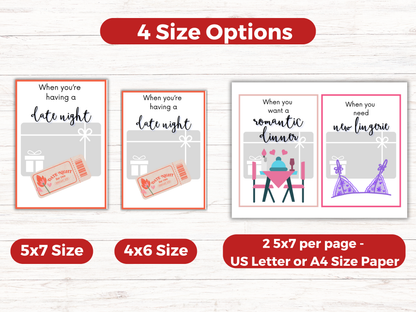 Newlywed Gift Card Book Editable or Printable