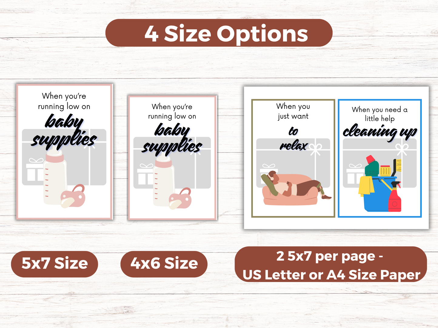 New Parents Gift Card Book Editable or Printable