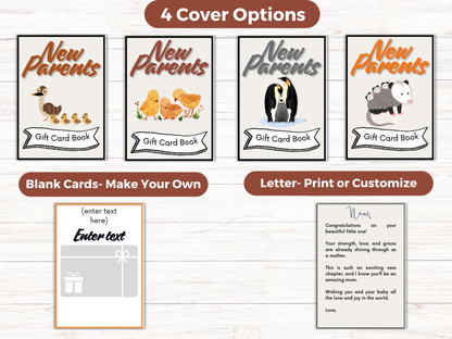 New Parents Gift Card Book Editable or Printable