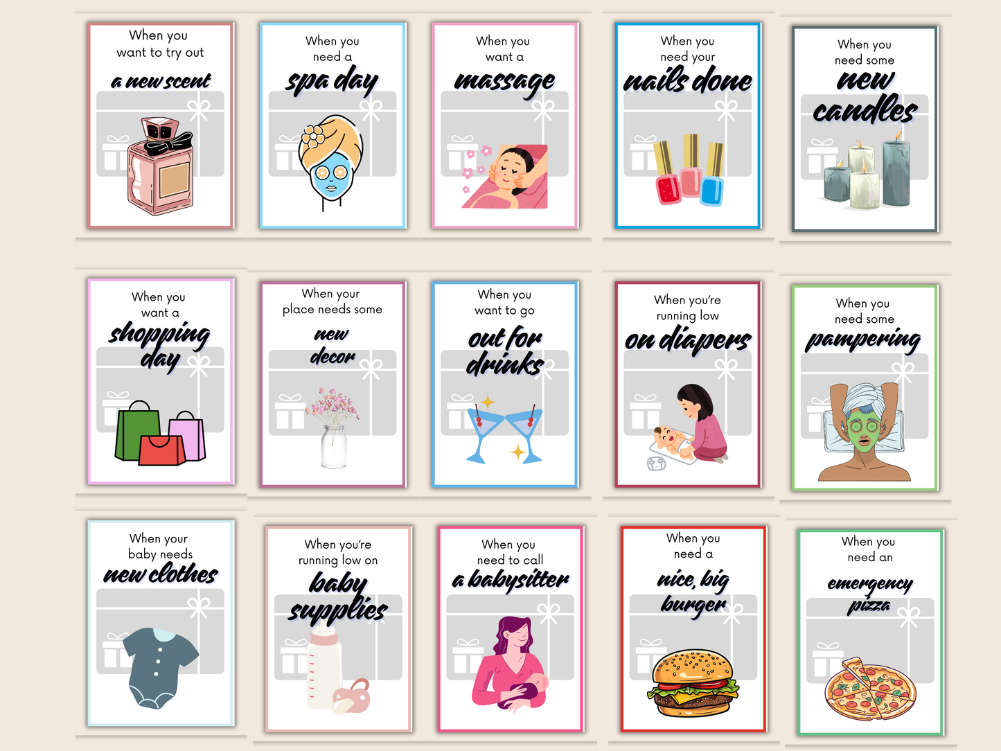 New Parents Gift Card Book Editable or Printable