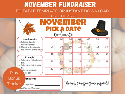 Editable November Pick A Date
