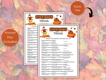 November Trivia Game
