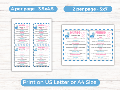 Editable Nurse Survival Kit Gift Tags