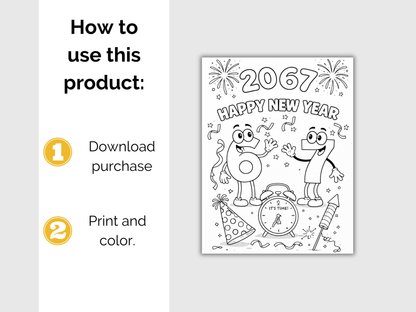 67 New Year Coloring Pages