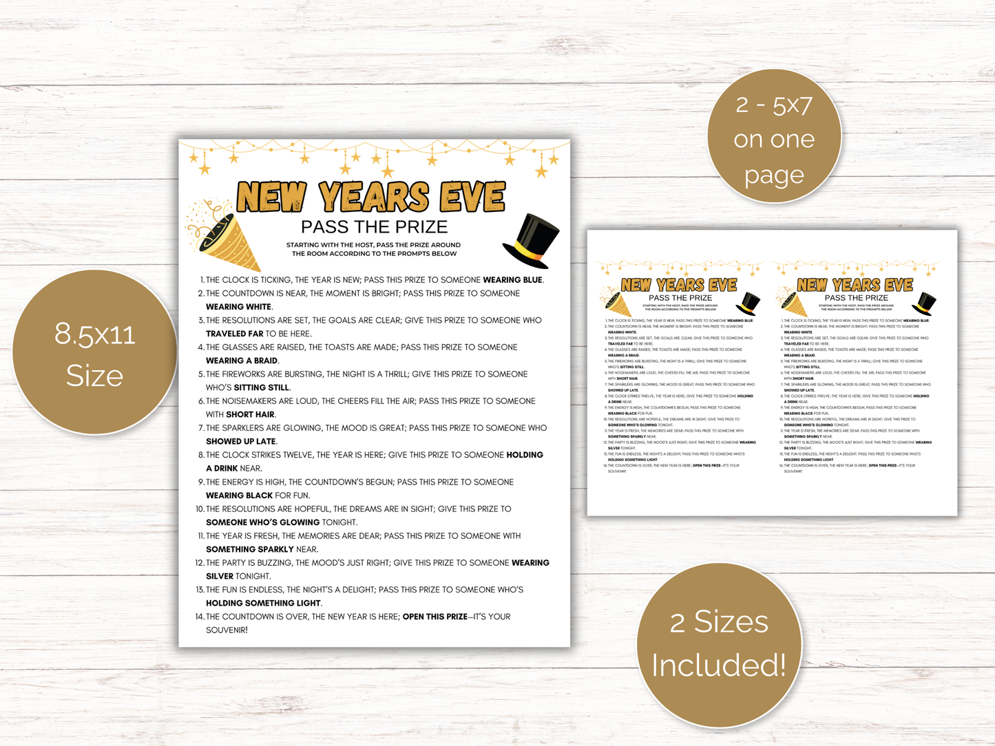 New Years Eve Pass The Prize