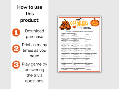 October Trivia Game