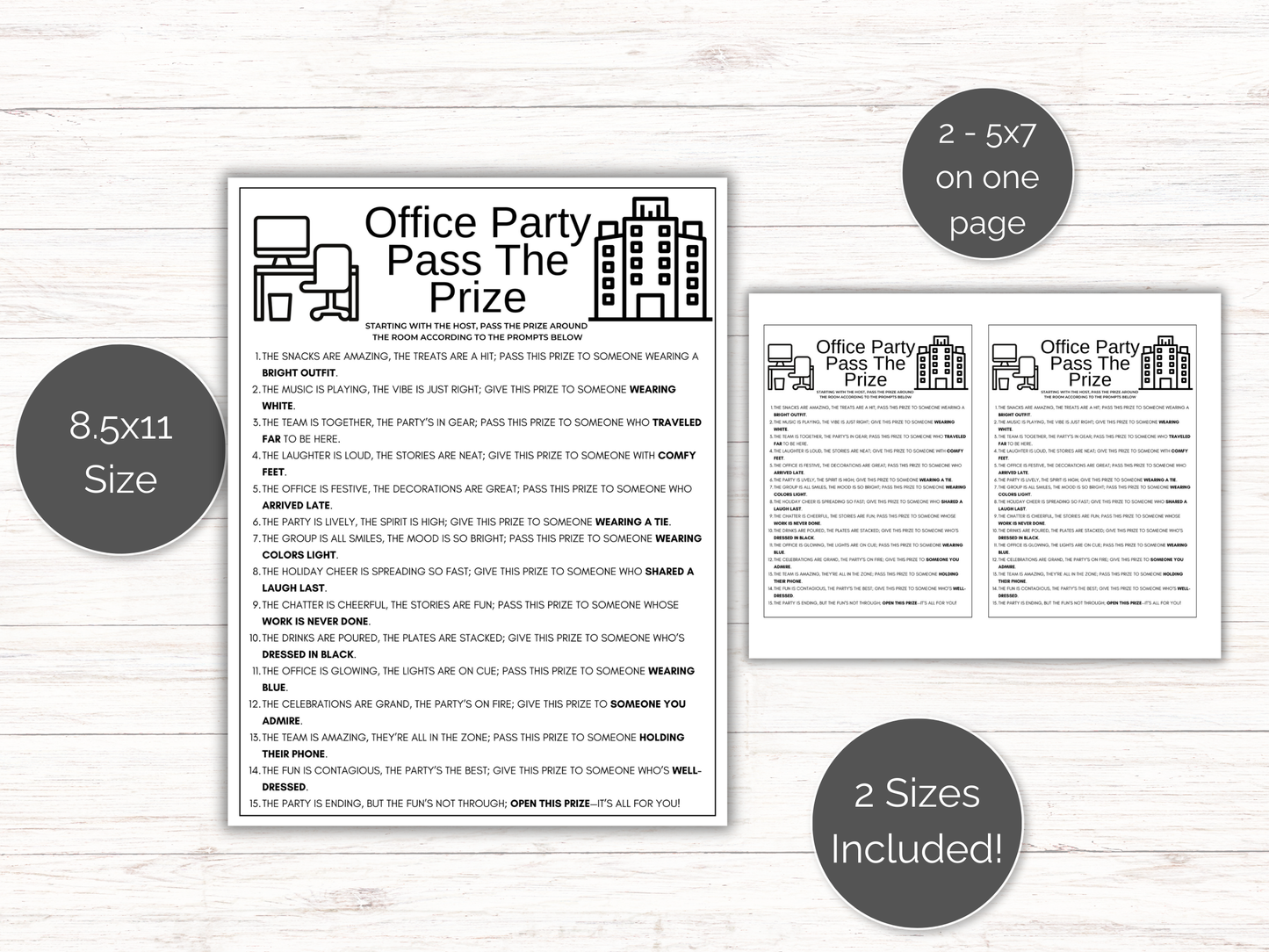 Office Pass The Prize