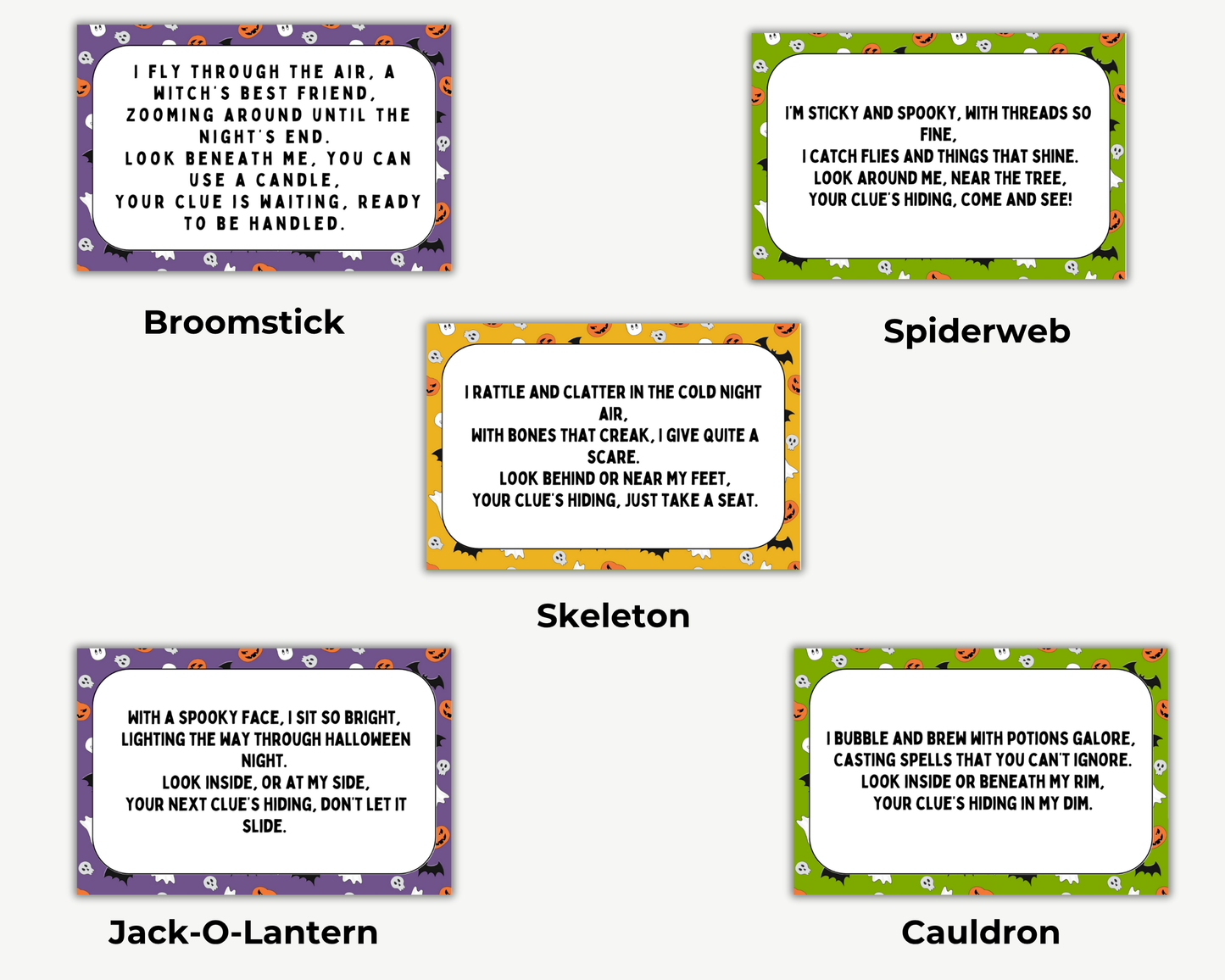 Outdoor Halloween Scavenger Hunt