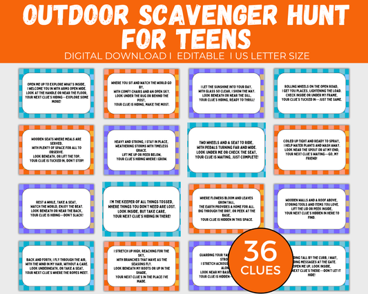Outdoor Scavenger Hunt for Teens