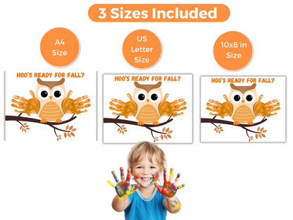 Owl Fall Handprint Art