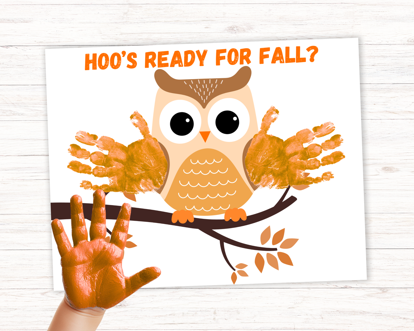 Owl Fall Handprint Art