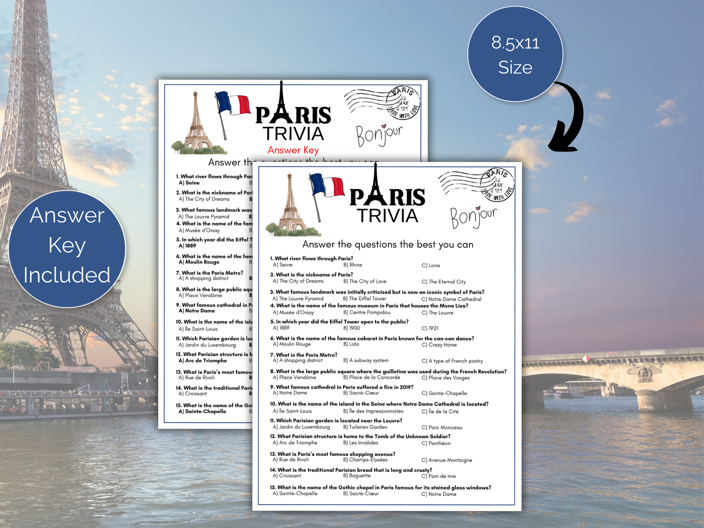 Paris Trivia Game