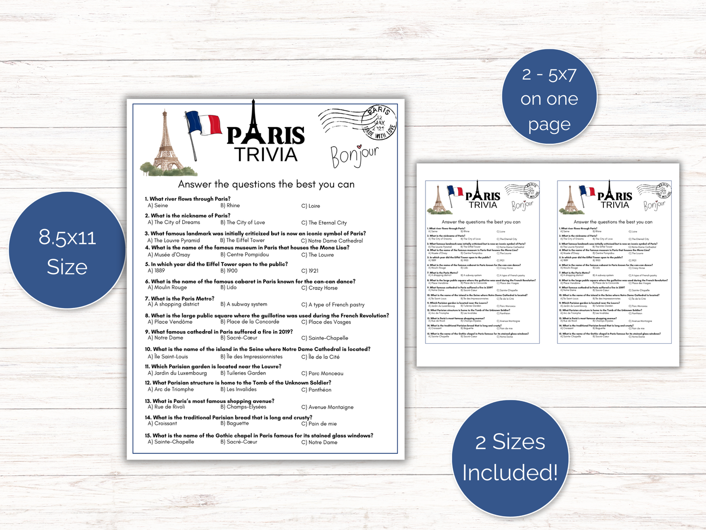 Paris Trivia Game