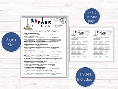 Paris Trivia Game