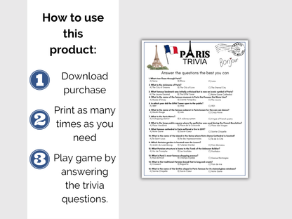Paris Trivia Game