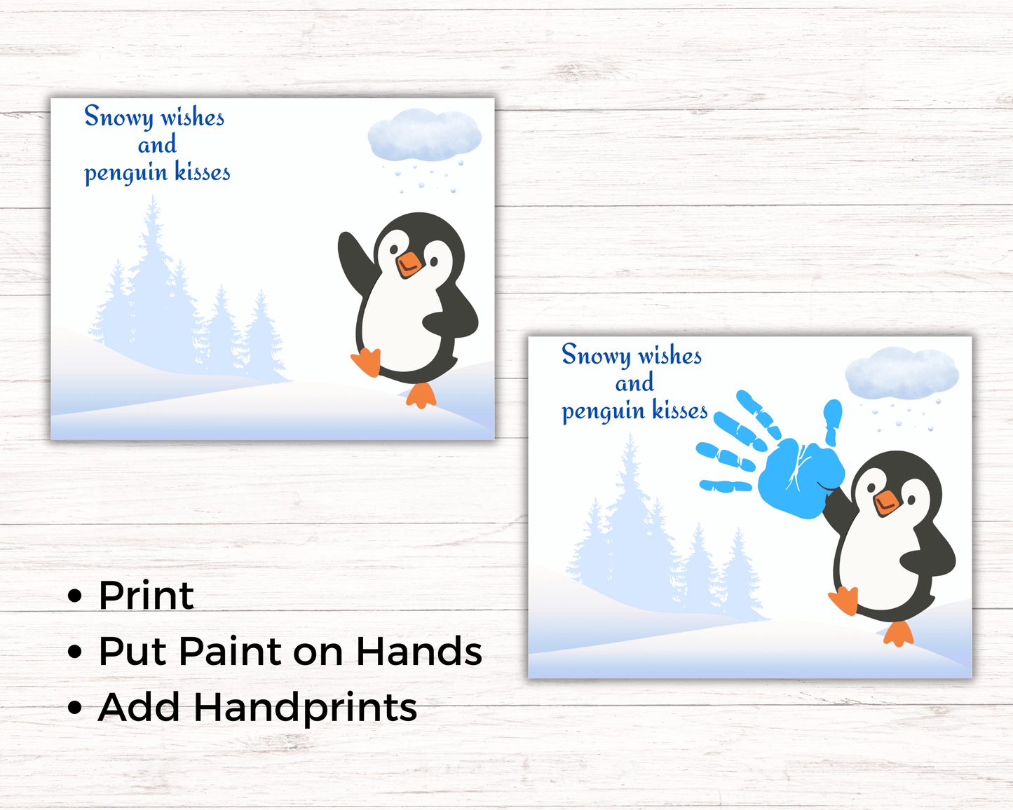 Penguin Handprint Art