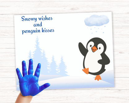 Penguin Handprint Art