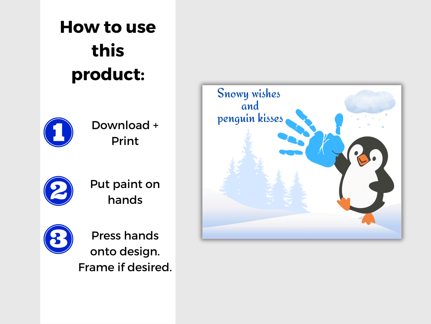 Penguin Handprint Art