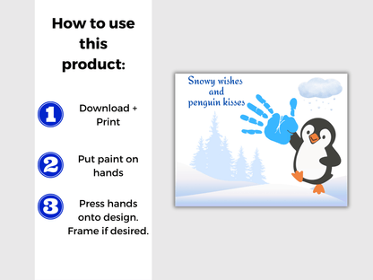Penguin Handprint Art