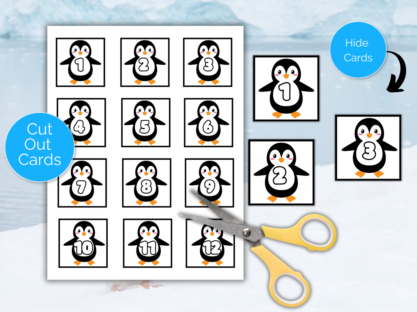 Penguin Scavenger Hunt for kids