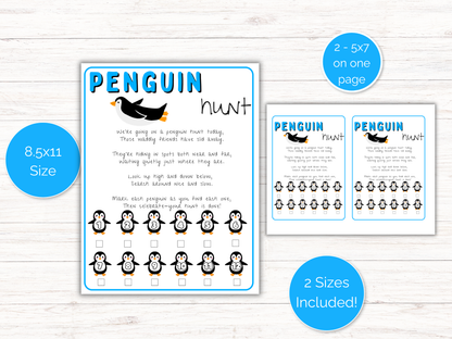Penguin Scavenger Hunt for kids