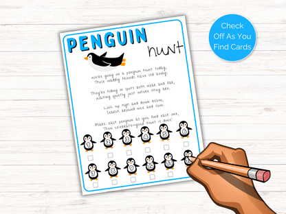Penguin Scavenger Hunt for kids