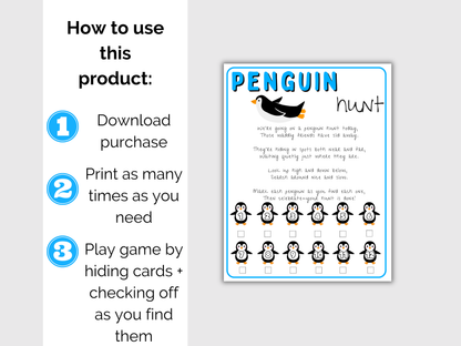 Penguin Scavenger Hunt for kids