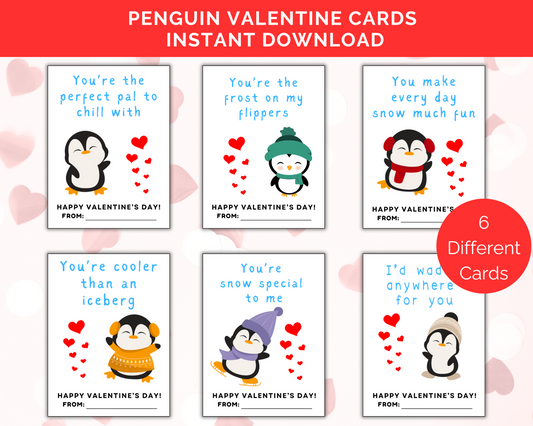Funny Penguin Valentine Cards