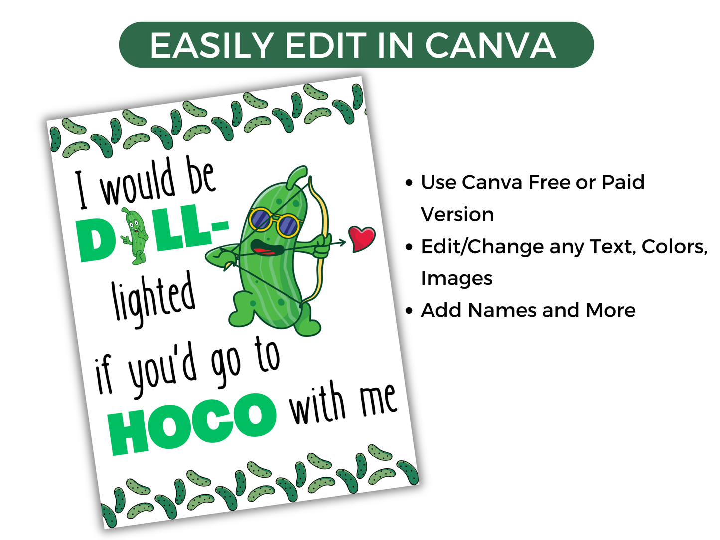 Editable Pickle Homecoming Proposal Sig