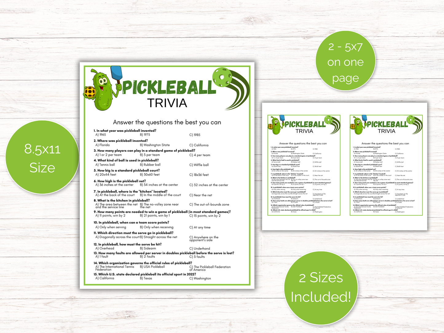 Pickleball Trivia
