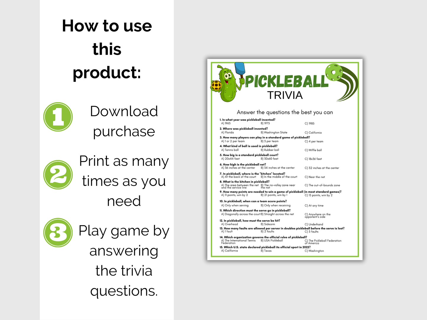 Pickleball Trivia