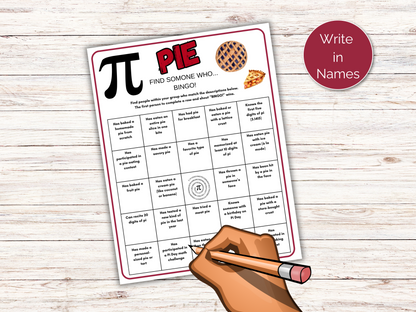 Pi Day Find Someone Who